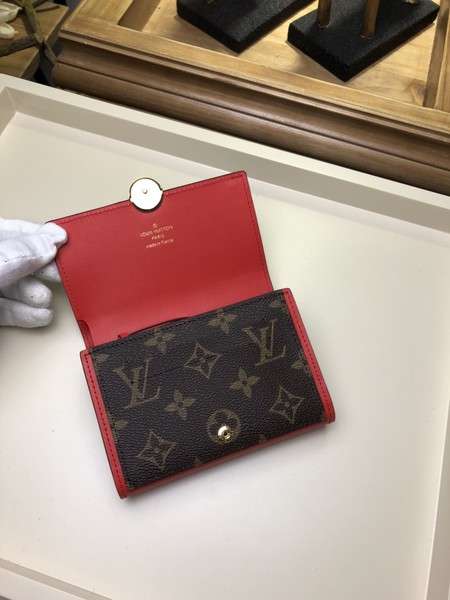 Louis Vuitton Monogram Canvas Original leather Wallet 64587 red