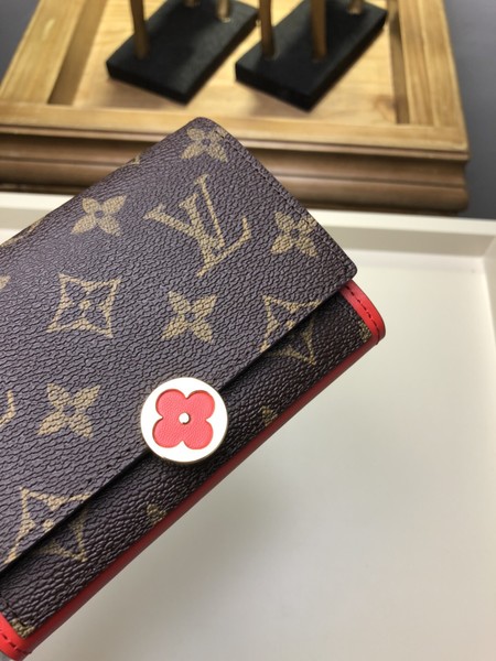 Louis Vuitton Monogram Canvas Original leather Wallet 64587 red