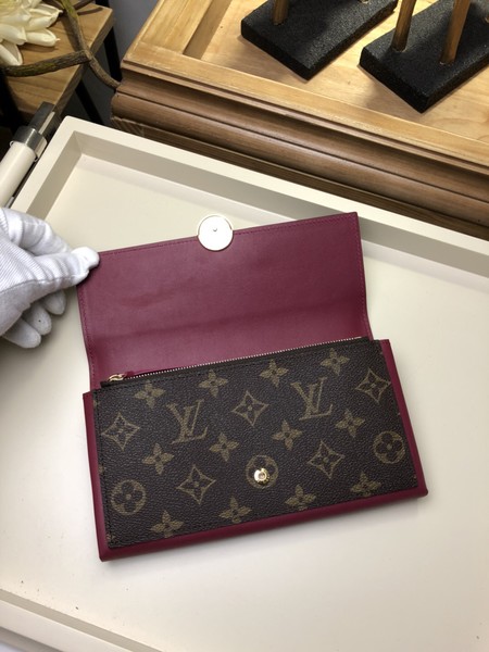 Louis vuitton flore wallet Original leather 64586 rose