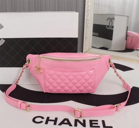 Chanel Sheepskin Leather Waist Bag 94103 pink