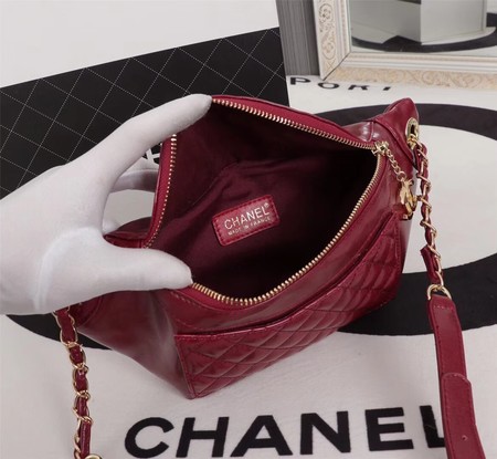 Chanel Sheepskin Leather Waist Bag 94103 red