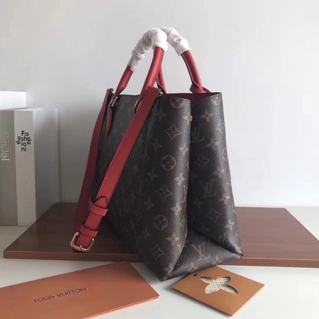 Louis Vuitton Original Monogram Canvas Original TOTE FLEUR 43551 Red