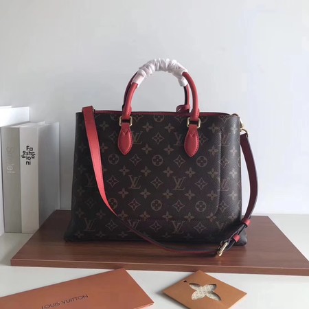 Louis Vuitton Original Monogram Canvas Original TOTE FLEUR 43551 Red