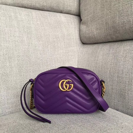 Gucci GG Marmont Matelasse mini Bag 448065 purple