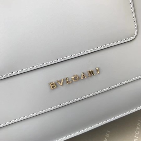 BVLGARI Original Calfskin Leather Tote Bag 97524 Light blue