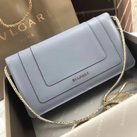 Bvlgari Original Calfskin Leather serpenti forever Shoulder Bag 97521 Light blue