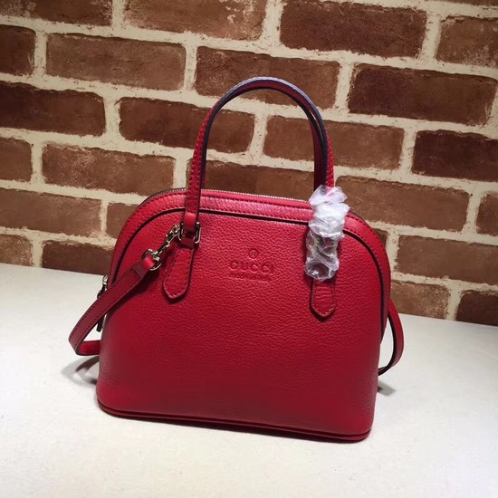 Gucci Calfskin Leather Small Tote Bag B341504 red