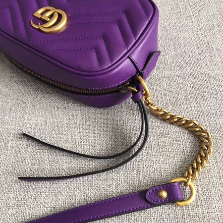 Gucci GG Marmont Matelasse mini Bag 448065 purple