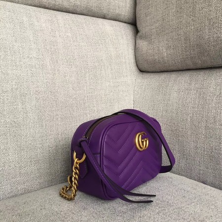 Gucci GG Marmont Matelasse mini Bag 448065 purple