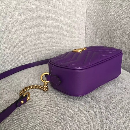 Gucci GG Marmont Matelasse mini Bag 448065 purple