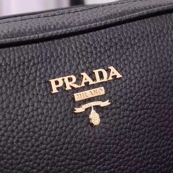 Prada Calfskin Leather Shoulder Bag 1BH082 black