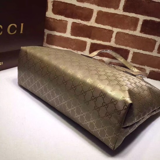 Gucci GG Imprime Tote Bag 211137 champagne Gold