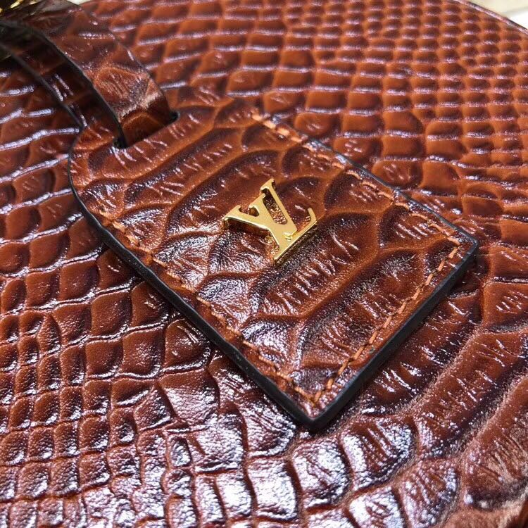 Louis Vuitton Snake skin  PETITE BOITE CHAPEAU M43510 brown