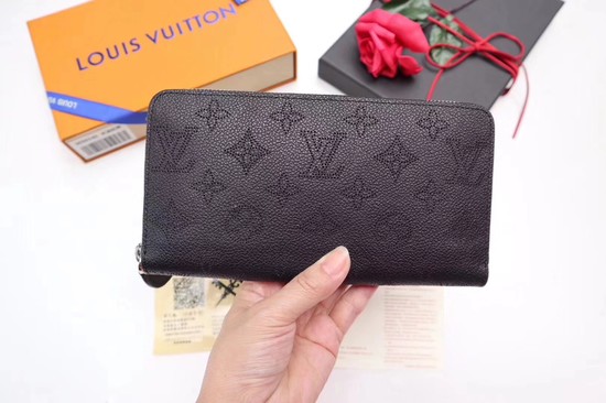 Louis Vuitton Mahina Leather Wallet 61867 Black