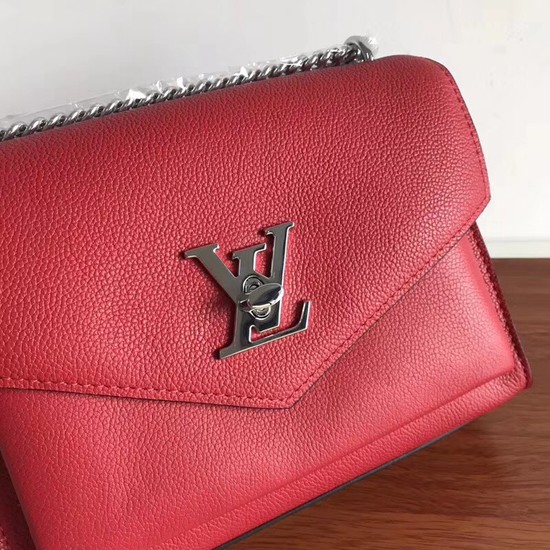 Louis vuitton Original Leather Evening Bag Clutch Love Note MYLOCKME BB M51418 red