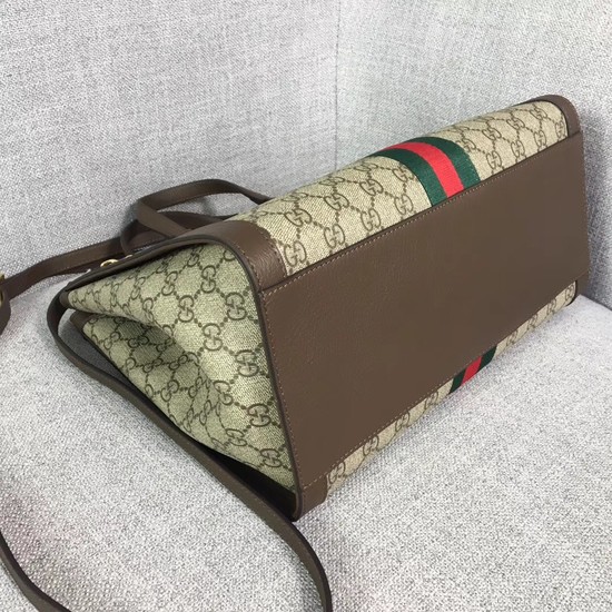 Gucci GG canvas ophidia top quality tote bag 524537 brown 