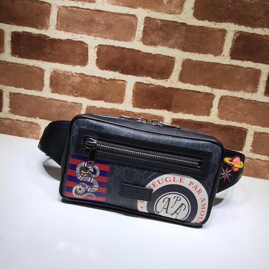 Gucci Night Courrier soft GG Supreme belt bag 474293 black