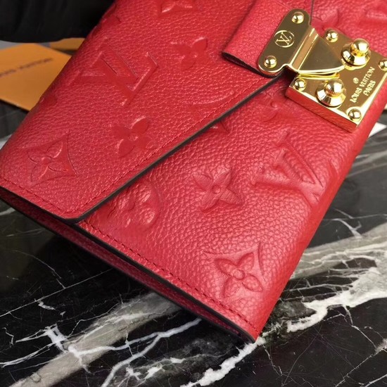 Louis Vuitton Original Monogram Empreinte Metis Wallet 62459 red