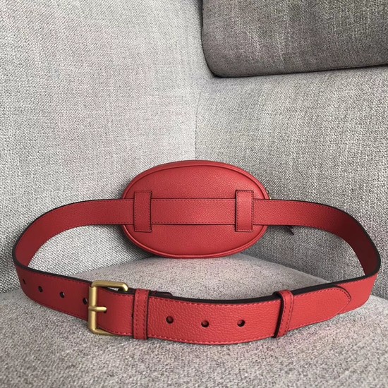 Gucci GG Calfskin Leather belt bag 476434 red