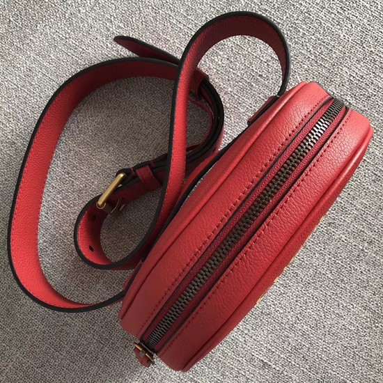 Gucci GG Calfskin Leather belt bag 476434 red