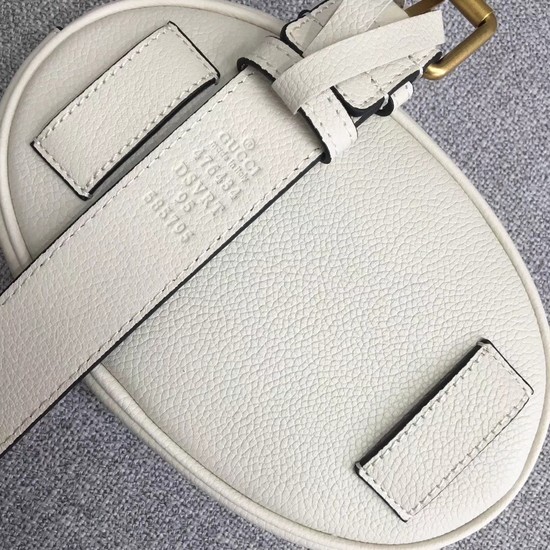 Gucci GG Calfskin Leather belt bag 476434 white