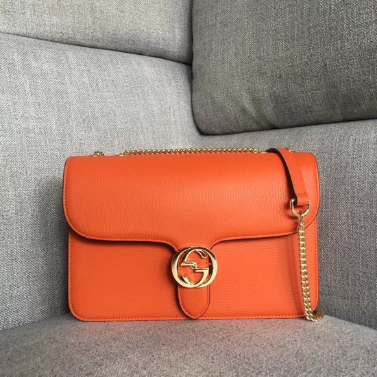 Gucci GG Cowhide top quality Shoulder Bag 510303 orange