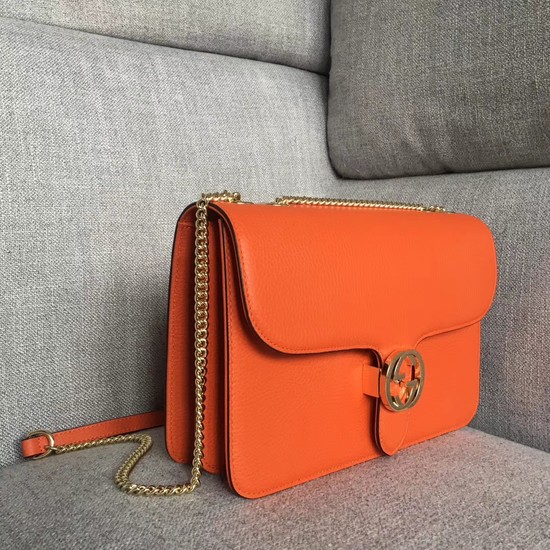 Gucci GG Cowhide top quality Shoulder Bag 510303 orange