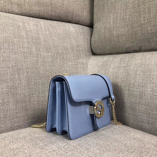 Gucci GG Cowhide top quality Shoulder Bag 510304 Sky blue