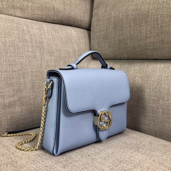 Gucci GG Cowhide top quality tote bag 510302 Sky blue