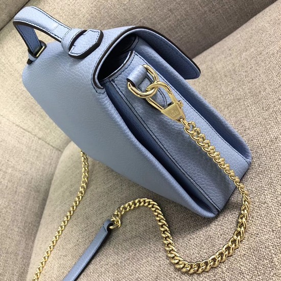 Gucci GG Cowhide top quality tote bag 510302 Sky blue