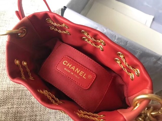 Chanel Flap Original Sheepskin leather cross-body bag 55698 red