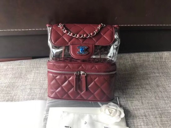 Chanel Original Calfskin Leather Backpack 83429 red