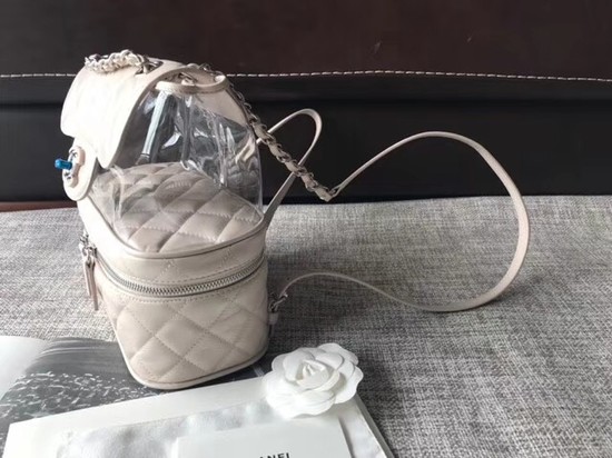 Chanel Original Calfskin Leather Backpack 83429 white