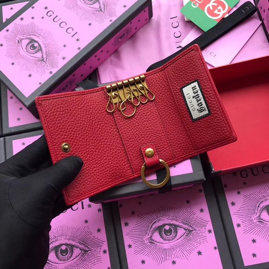 Gucci GG Supreme key case butterfly 519801 red