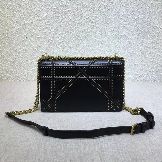 Dior DIORAMA BAG STUDDED LAMBSKIN M0422 black