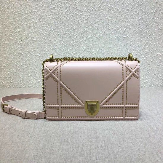 Dior DIORAMA BAG STUDDED LAMBSKIN M0422 pink