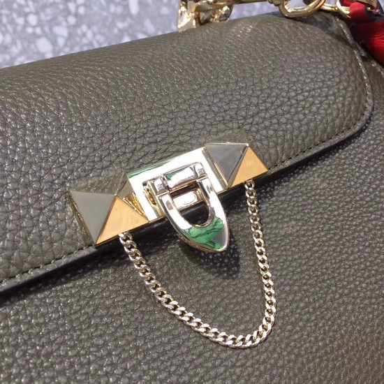 Valentino Original Leather Tote Bag 0065 green