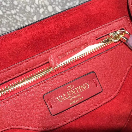 Valentino Original Leather Tote Bag 0065 red