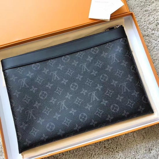 Louis Vuitton Monogram Canvas Clutch Bag POCHETTE APOLLO 61692 black