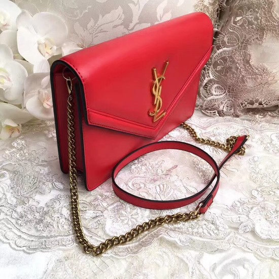 Yves Saint Laurent Monogramme Calf leather cross-body bag 2569 red