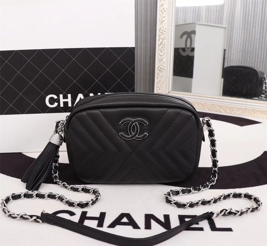 Chanel mini Sheepskin Leather cross-body bag 4669 black