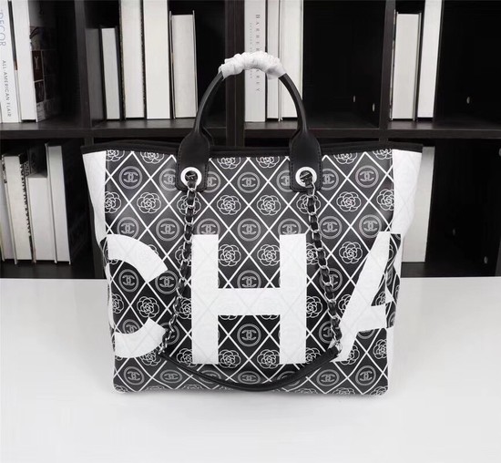 Chanel Cowhide Tote Bag 7180 black