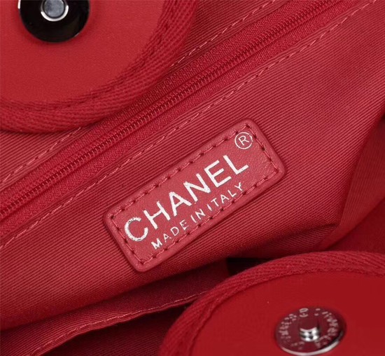 Chanel Cowhide Tote Bag 7180 red