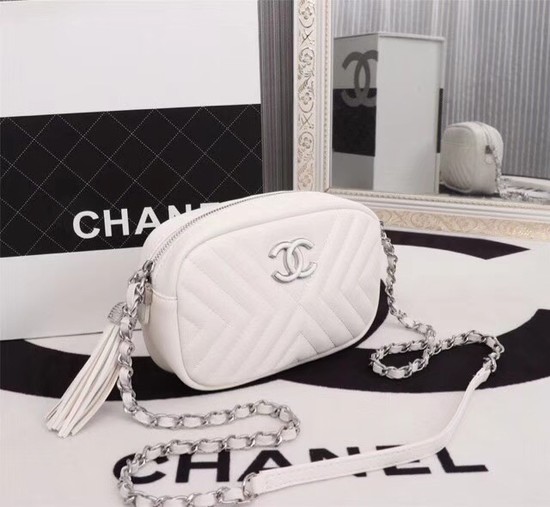 Chanel mini Sheepskin Leather cross-body bag 4669 white