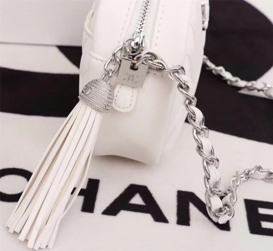 Chanel mini Sheepskin Leather cross-body bag 4669 white