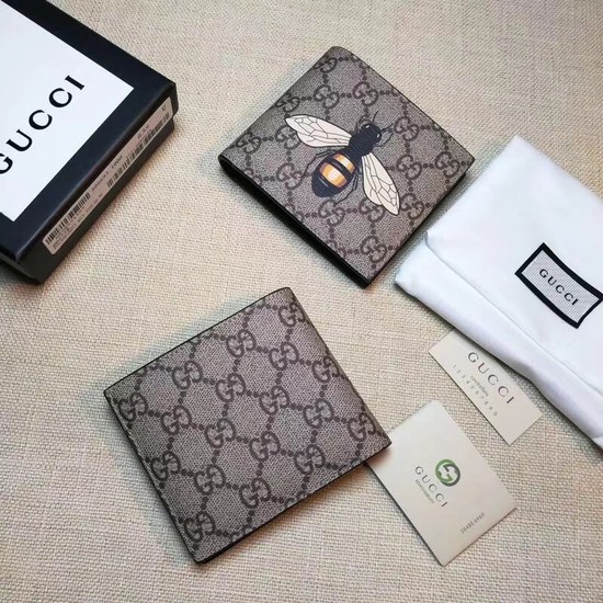 Gucci Bee print GG Supreme wallet 451268