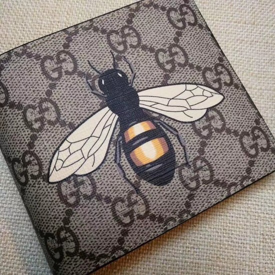 Gucci Bee print GG Supreme wallet 451268