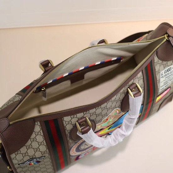 Gucci Courrier soft GG Supreme duffle bag 459291 brown