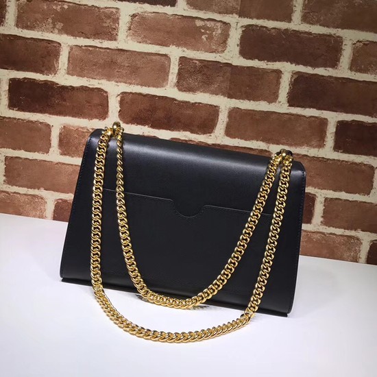 Gucci Cowhide Padlock medium GG shoulder bag 409486 black