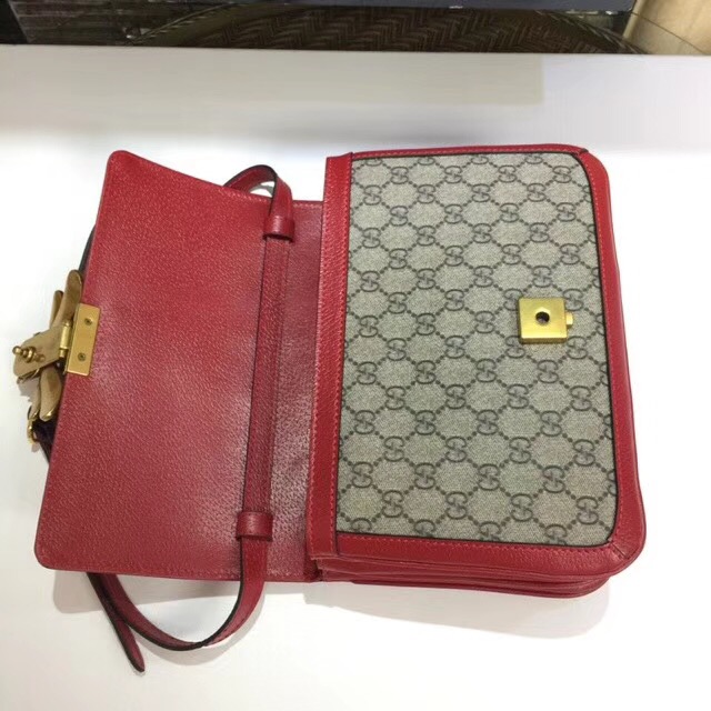 Gucci Queen Margaret GG Supreme medium shoulder bag 524356 red